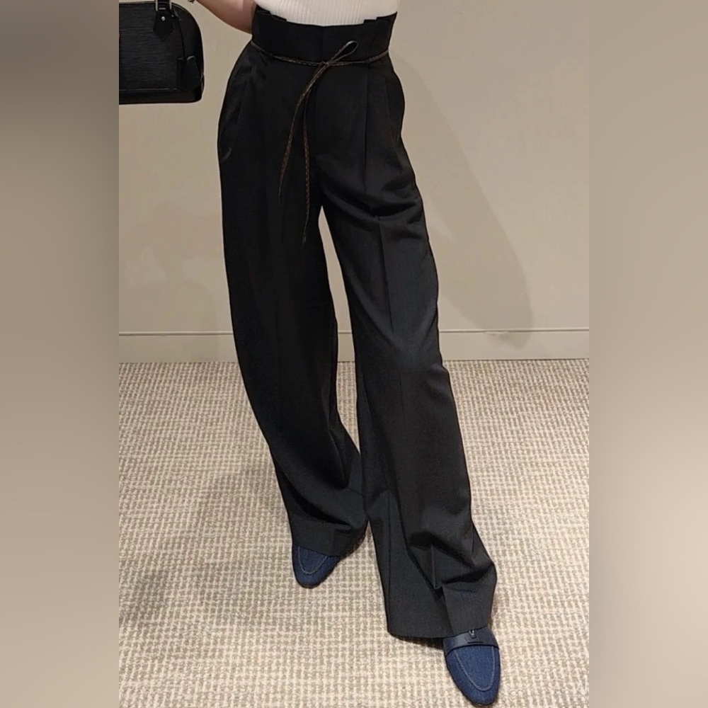 Louis Vuitton Elegant Black Straight Leg Trousers
